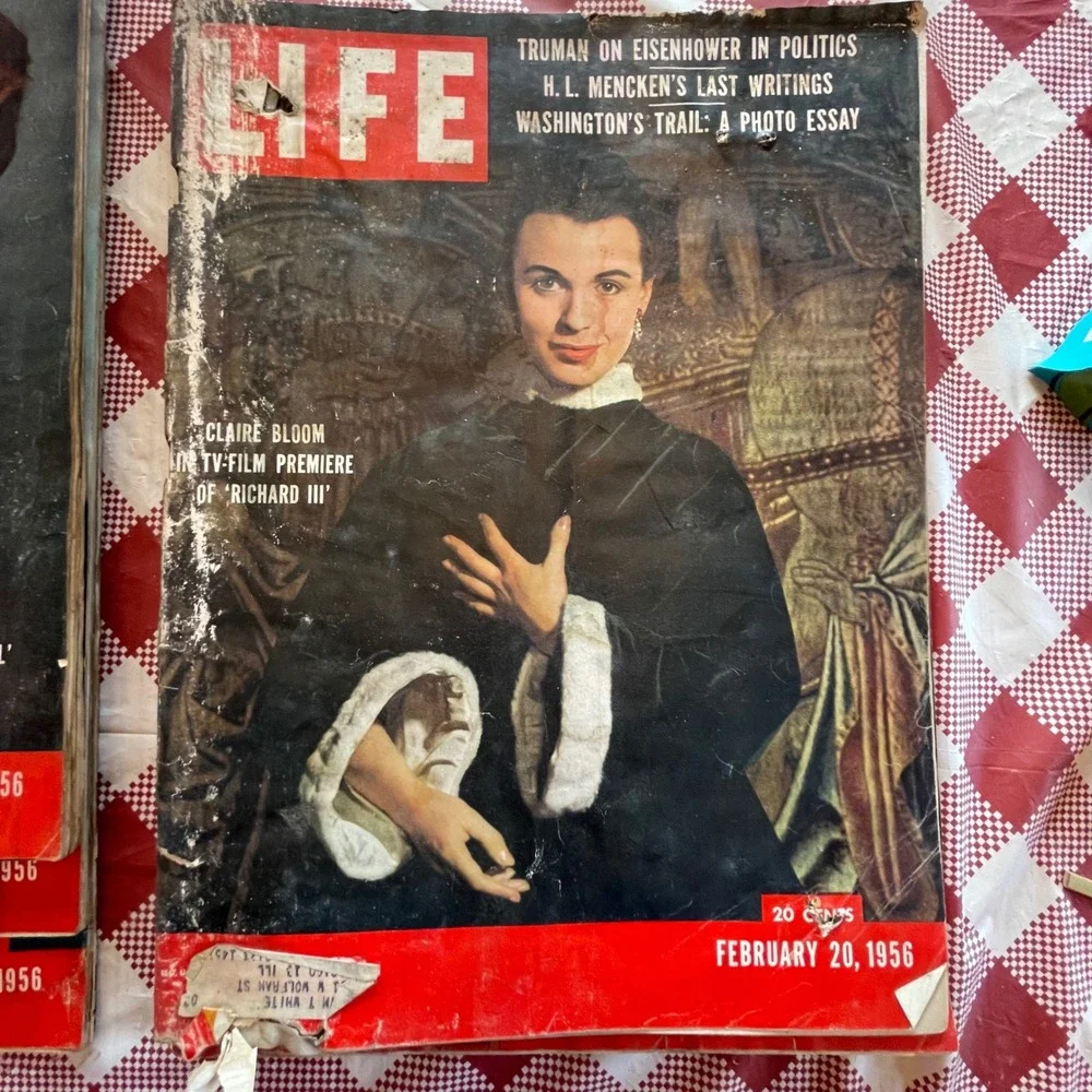 Vintage LIFE Magazine Lot 6 Issues January February 1956 Anita Ekberg Truman